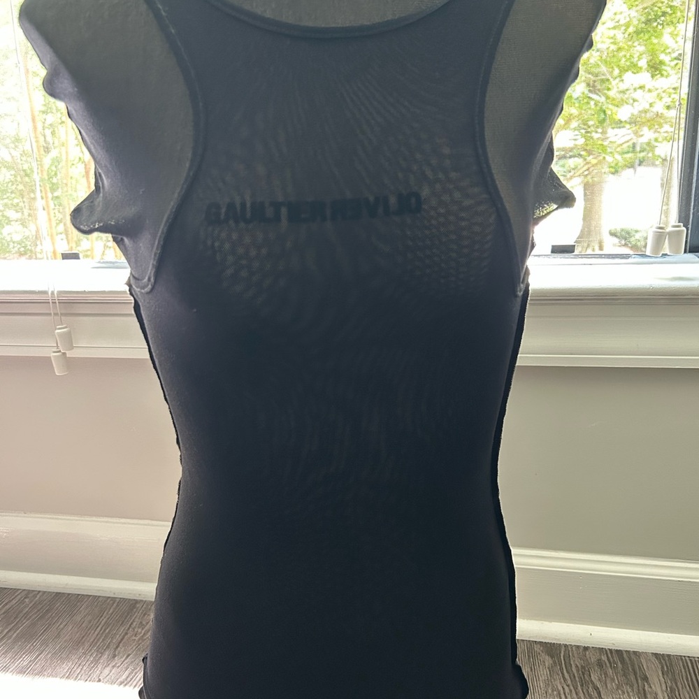 Jean Paul Gaultier Black Mesh Mini Dress